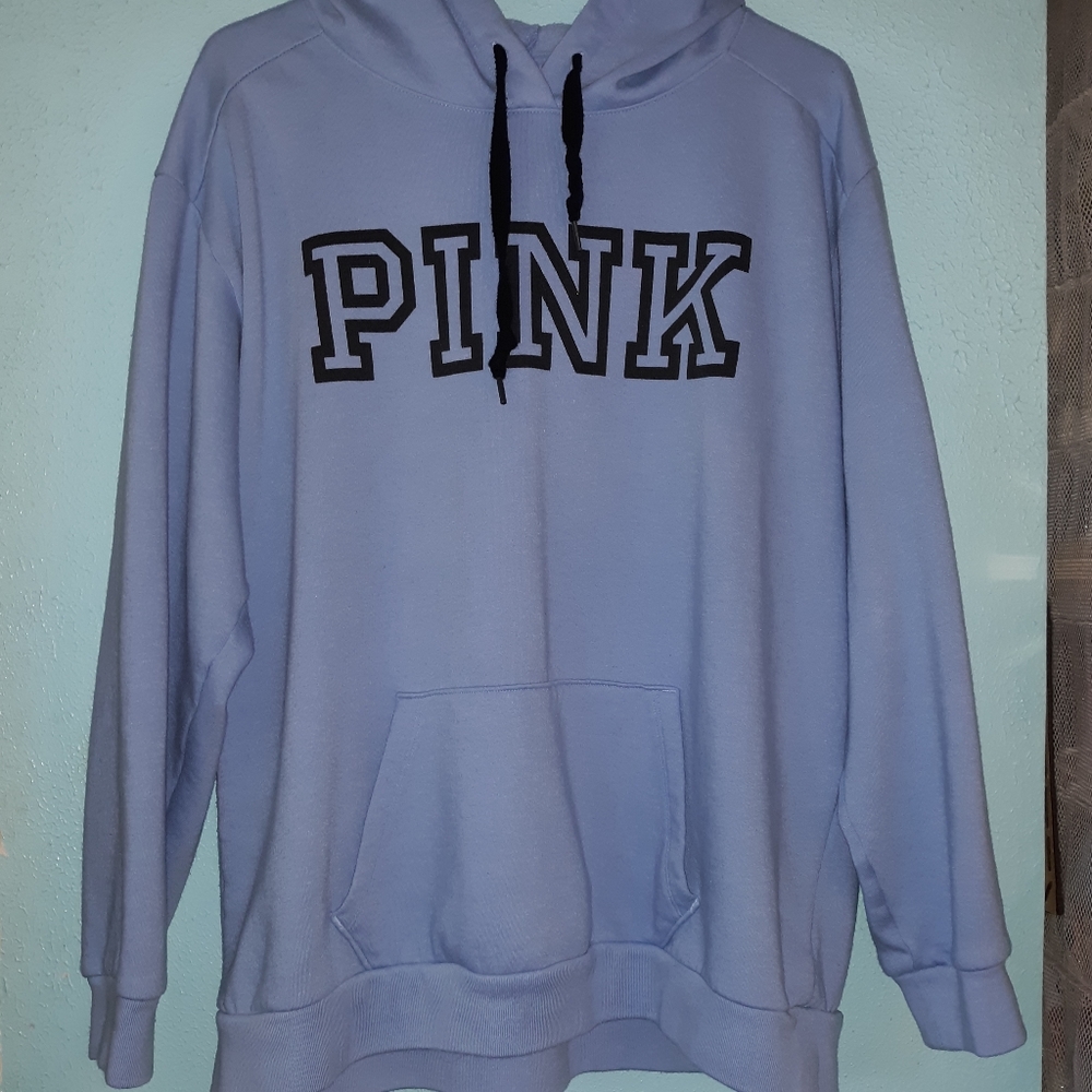 PINK baby blue hoodie